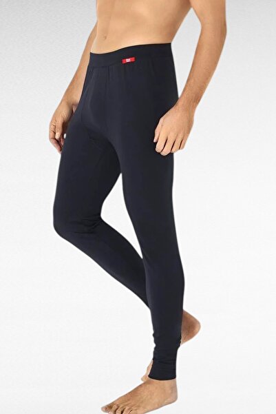 Fanilam Jiber Men's Black Thermal Winter Underwear Leggings