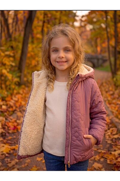 Merdia Kids Floral Girls' Water and Wind Resistant Coat