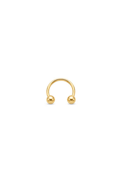 925 Ayar Gümüş Altın Kaplama Toplu Yarım Halka Septum Nipple Tragus Helix Kıkırdak Piercing Küpe