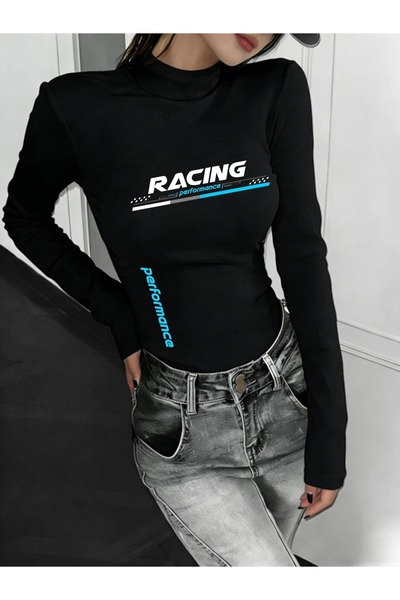 Toum Bluză cu mânecă lungă, cu imprimeu grafic Urban Racing