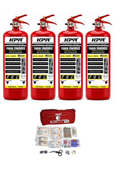 KPR YANGIN 1 KG FOAM KÖPÜKLÜ YANGIN SÖNDÜRÜCÜ 4 ADET - YIL TARHİLİ - YENİ ÜRÜ...