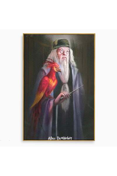 Luxcanva Tablou Canvas Albus Dumbledore 100x150 cm cu Rama Auriu Vrajitor Pas...
