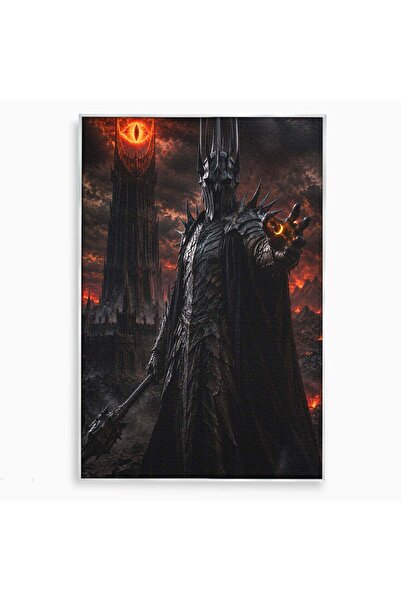 Luxcanva Tablou Canvas Stapanul Intunericului 40x60 cm cu Rama Argintiu Sauro...