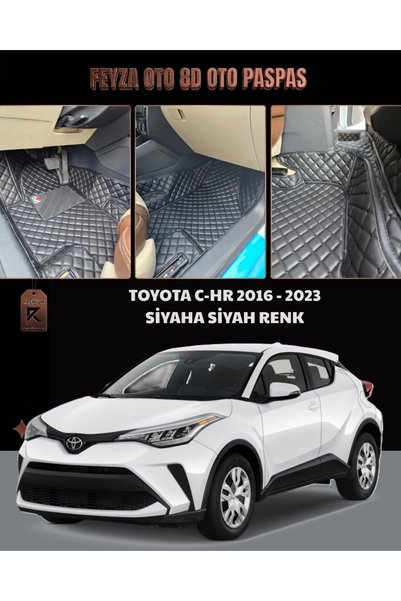 FEYZA OTO TOYOTA CHR C-HR SERİSİ 2016 - 2023 ARASI 8D PREMİUM KAYMAZ TABAN AR...
