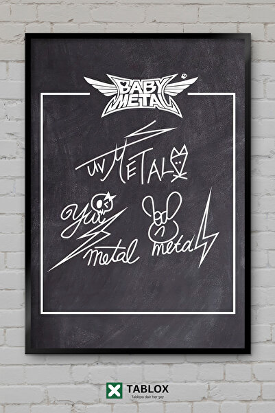 tablomaxtbx Babymetal Signature Ιαπωνικό Μεταλλικό Διακοσμητικό Πίνακα Μουσικ...