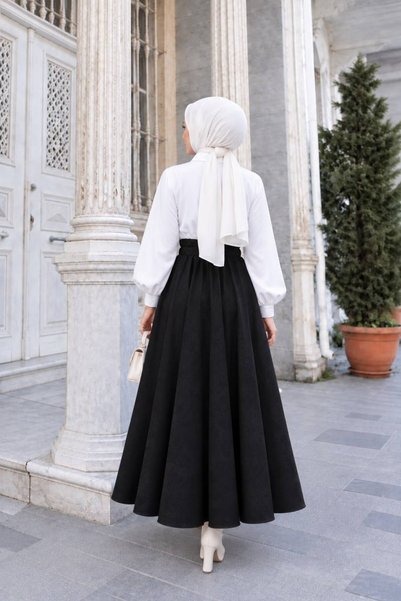 DEMOİSELLE تنورة نسائية من قماش أوشو