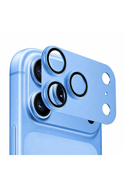 Nezih Case iPhone 18 Pro ile Uyumlu Titanyum Kaplama Tam Kaplayan Kamera Lens...