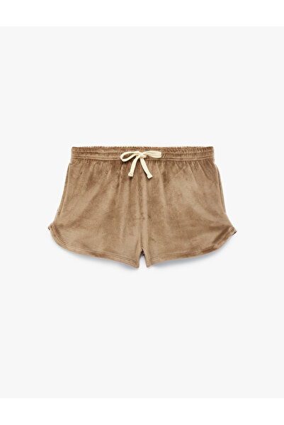 Koton Rahat Kesim Beli Bağcıklı Cepli Mini Şort Pijama Altı