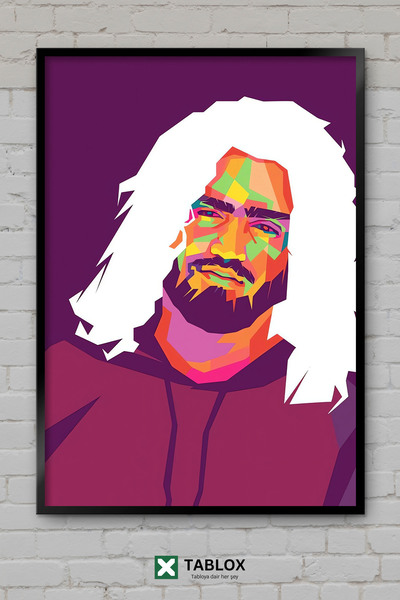 tablomaxtbx Ali Gatie WPAP Ποπ Αρτ Τραγουδιστής Μουσικό Πορτρέτο Πλαισιωμένο ...