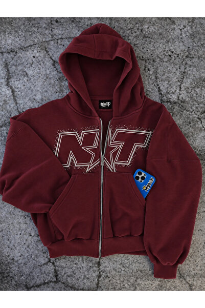 1blood NXT Taş Λεπτομερές Oversize Hoodie με φερμουάρ