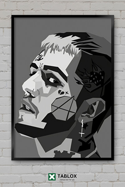tablomaxtbx Lil Peep Art Sanat Rapper Ράπερ Έμο Ραπ Μουσικός Σκηνικός Πίνακας...