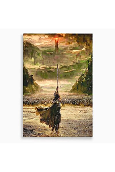 Luxcanva Tablou Canvas Eroul Infrunta Turnul Intunecat 70x100 cm pe Sasiu Lem...
