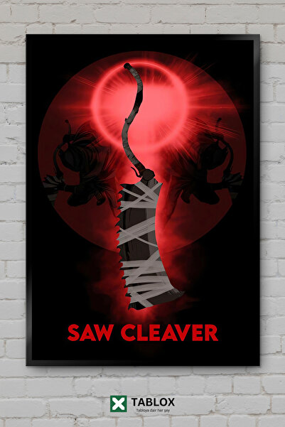 tablomaxtbx Bloodborne Saw Cleaver Chainsaw Blade Game Frame Look Dekorativni...