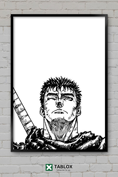 tablomaxtbx Berserk Guts umetnička anime manga tamna japanska okvira dekorati...