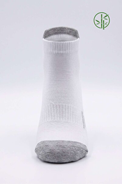 OBJE Men's White Seamless Bambo Booties Socks
