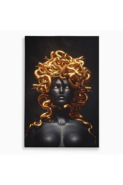 Luxcanva Tablou Canvas Meduza Mitologica 50x70 cm pe Sasiu Lemn Mitologie Med...