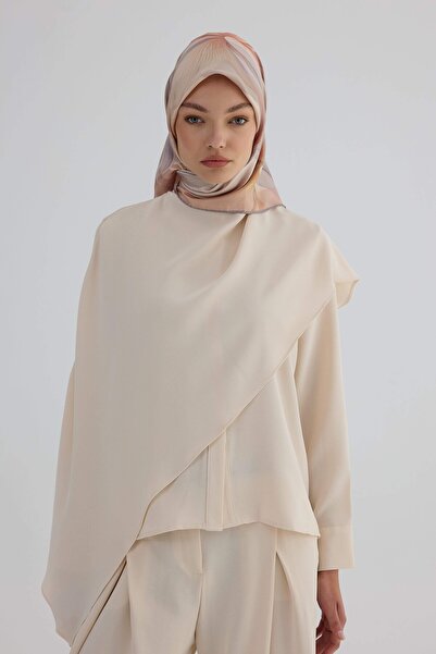 İpekhan Twill Silk Scarf 53003 Cream
