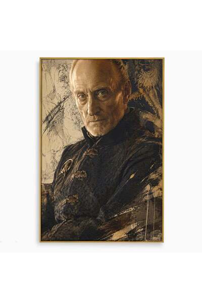 Luxcanva Tablou Canvas Tywin Lannister 40x60 cm cu Rama Auriu Noblete Priviri...