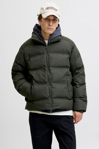 Jack & Jones Erkek Yüksek Dik Yaka Fermuarli Puffer Mont - Soho