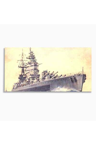 Luxcanva Tablou Canvas HMS Nelson- Forta Marilor 120x60 cm pe Sasiu Lemn Vas ...