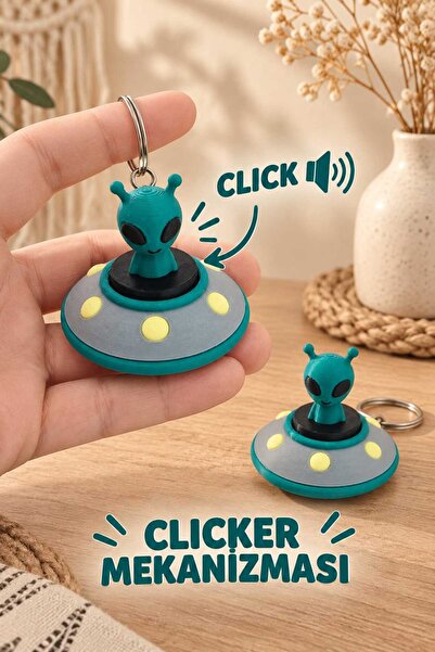 dexpo Ufo Clicker Anahtarlık , Çanta Charmı / Stres Oyuncağı
