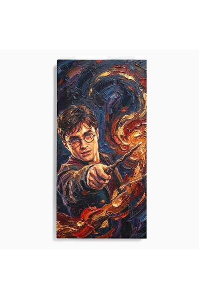 Luxcanva Tablou Canvas Vrajitorul Cu Bagheta 50x100 cm pe Sasiu Lemn Potter M...