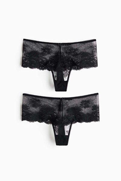 H&M 2-pack lace thong briefs