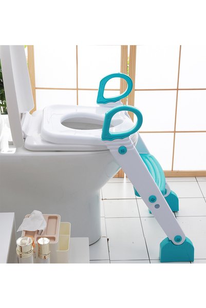 Generic Brand Kids Step-Up Toilet Training Seat with Ladder – Foldable & Adjustable - 38x56 cm - (1 to 6+)years