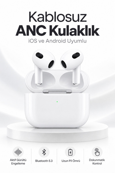 Tinytek Air Pro ANC Aktif Gürültü Engelleyici Bluetooth 5.3 Kablosuz Kulaklık...