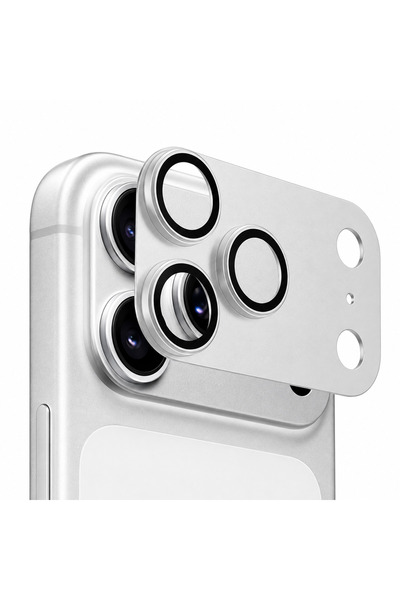 Nezih Case iPhone 18 Pro ile Uyumlu Titanyum Kaplama Tam Kaplayan Kamera Lens...