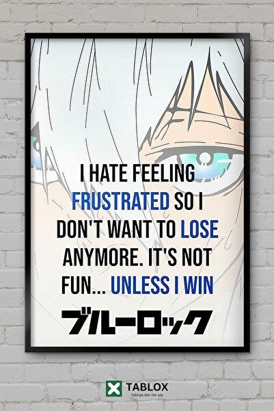 tablomaxtbx Blue Lock Nagi Anime Manga Citat Fudbalska Akcija Okvir Izgled De...