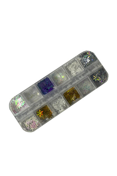 UPLAC Nail Art Νιφάδες Χιονιού Χριστουγεννιάτικο Κουτί WD 02
