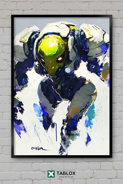 tablomaxtbx Bastion Overwatch Cyborg Robot Game Battle Frame View Decorativă ...