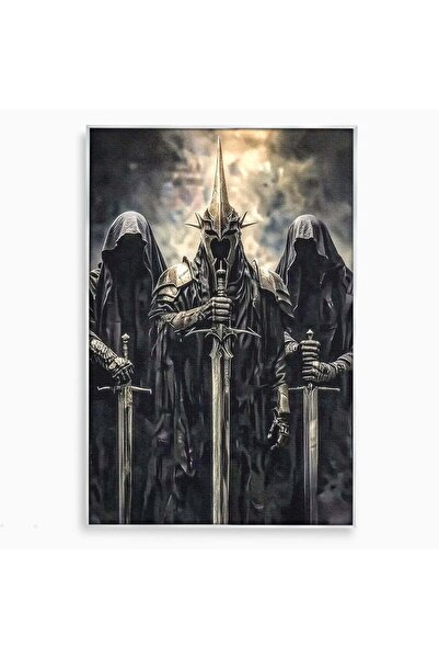 Luxcanva Tablou Canvas Cavalerii Intunericului 40x60 cm cu Rama Argintiu Lord...