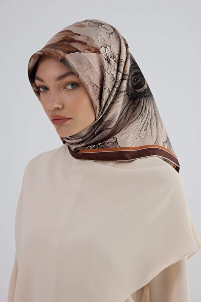 İpekhan Μεταξωτό μαντήλι Twill 53001 Κόκκινο Καφέ