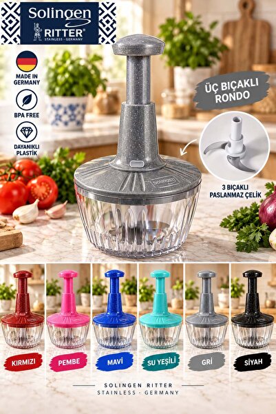 Solingen PASLANMAZ ÇELİK 3 BIÇAKLI EL RONDOSU 1500 ML