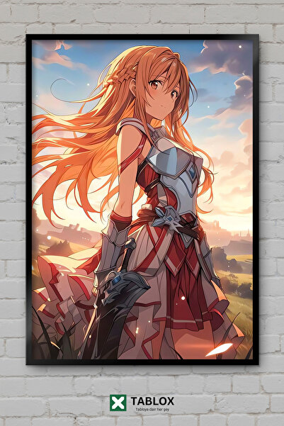 tablomaxtbx Ασούνα Sword Art Online SAO Άνιμε Γουάιφου Κορίτσι Μάνγκα με Πλαί...