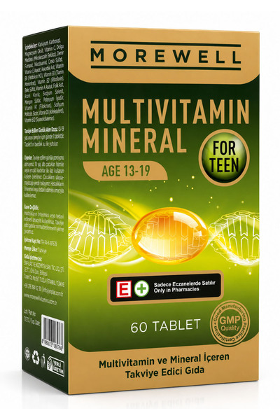 MOREWELL Multivitamin-Mineral For Teen ( 12-19 yaş ) 60 Tablet