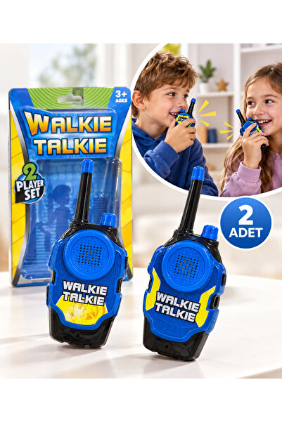 PONİKİDO 2'li Çocuk Telsizi Walkie Talkie – Pilli Oyuncak Telsiz Seti 3+ Yaş