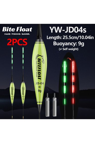 Choice YW-JD04Sx2 1/2PCS Night Smart Fishing Electronic Float with LED Light,...