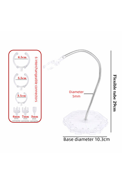 Choice B-Transparent Snake Tube Anime Figure Stand PVC 29cm Toy Bracket Acces...