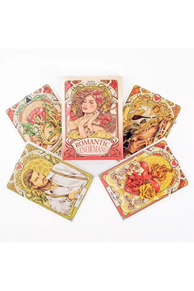 Choice Romantic Cards Art Nouveau Floral Romantic Oracle Cards 37Pcs English ...