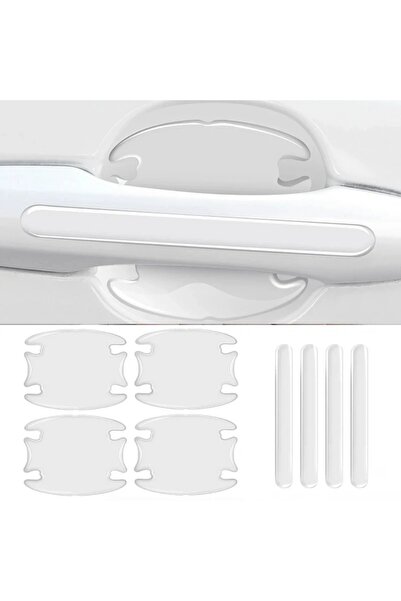 Choice 8 in 1 Car Door Handle Bowl Scratch Protective Invisible Transparent S...