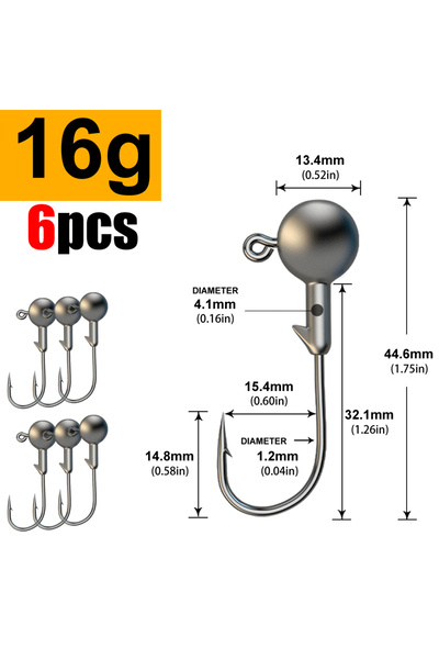 Choice 16g MrLurion 1g 2g 3g 4g 5g 10g 20g 22g 25g 28g Fishing Jig Head Hook,...