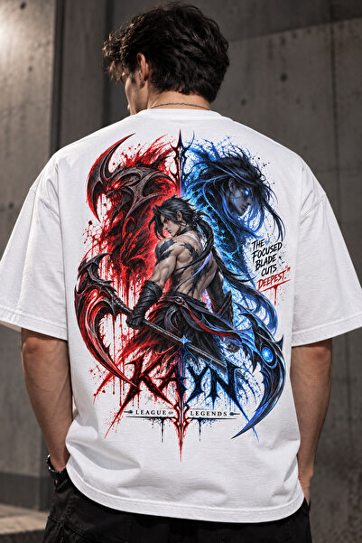 League of Legends Kayn Baskılı Oversize Unisex T-shirt