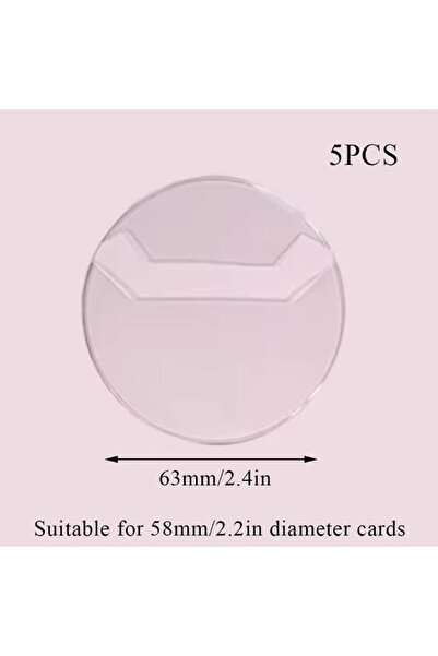 BANDAI 58mm-5pcs Round Badge Sleeve Transparent Holder Protector Ita Bag Pin ...
