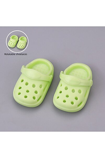 Choice Green Cute Mini Doll Clog Shoes Suitable for LABUBU 10cm & 15cm Cotton...