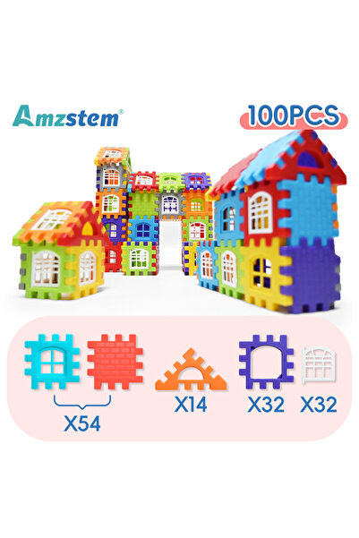 Choice 100PCS Random 140-25PCS Large Scale House Building Blocks Simulation W...