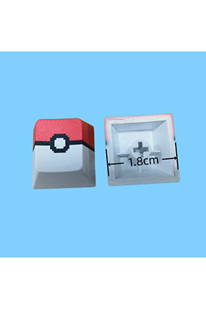 Choice 10 pcs red Pokemon Pokeball Pixel Art Keycap, Single Custom ESC Mechan...