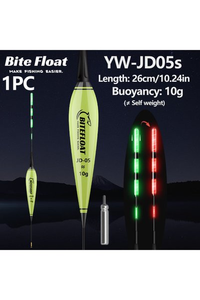 Choice YW-JD05S 1/2PCS Night Smart Fishing Electronic Float with LED Light, B...
